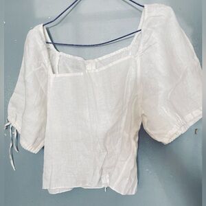 White Puff Sleeve Blouse